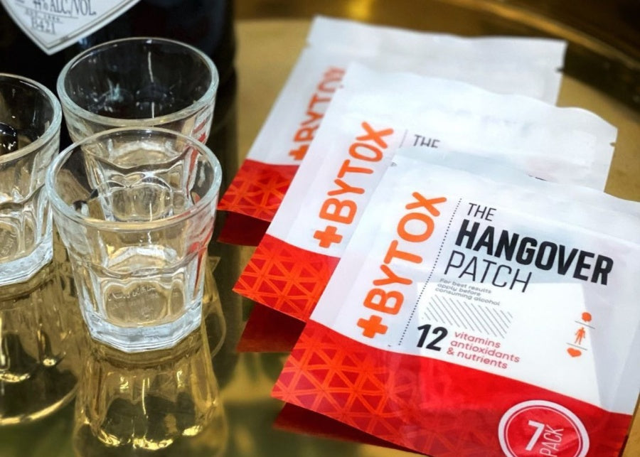 BYTOX Hangover Patch used overnight for hangover recovery
