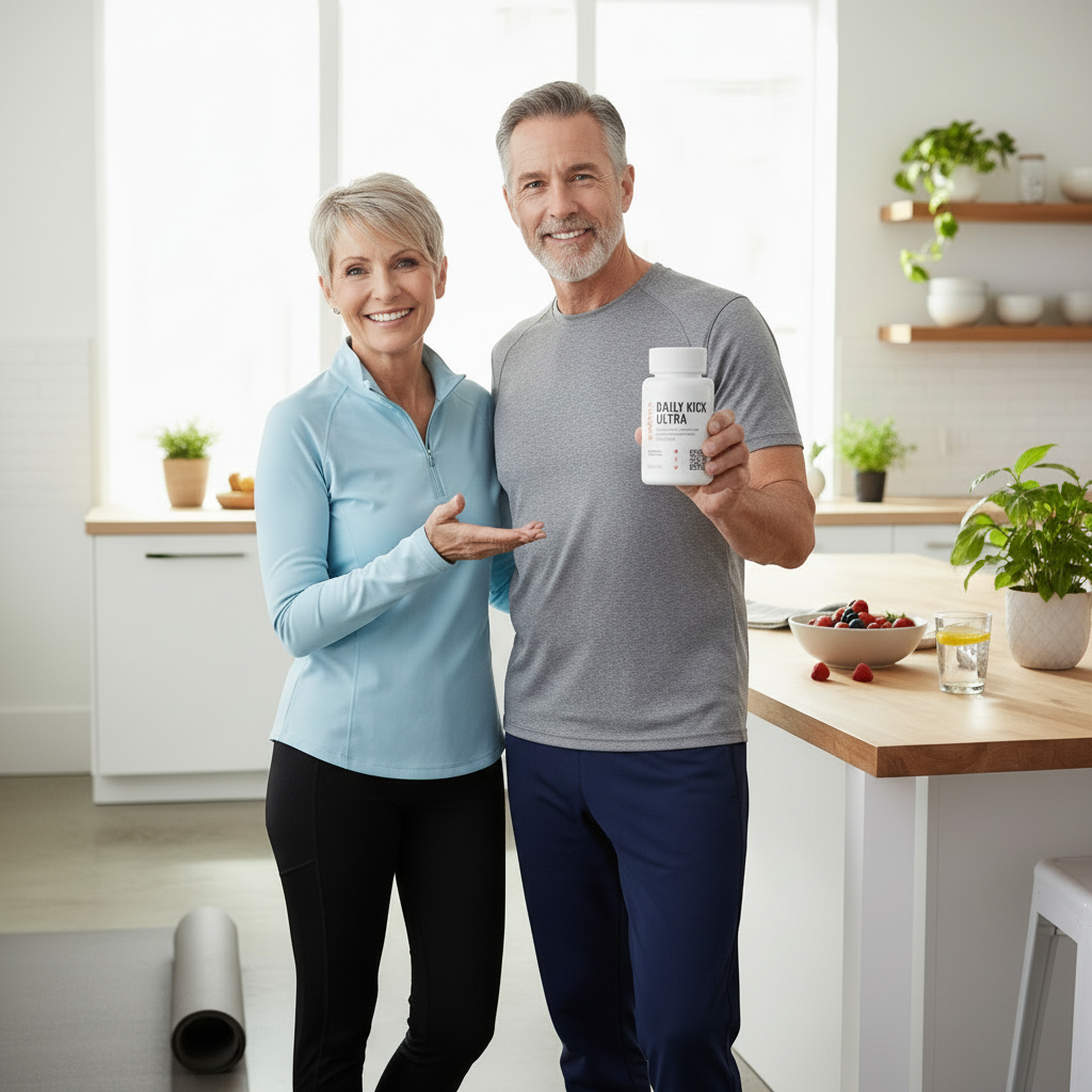 Supplement bottle labeled 'Daily Kick Ultra' by Bytox on a white background