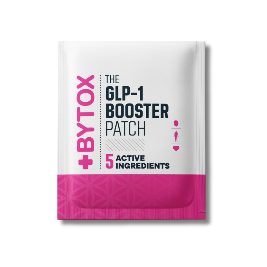 GLP-1 Booster Patch packaging with Bytox branding on a white background